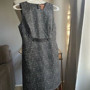 Tory Burch Black and White Midi Dress